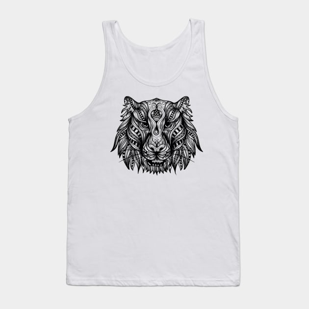 Mandala Tiger Tank Top by Urban_Vintage